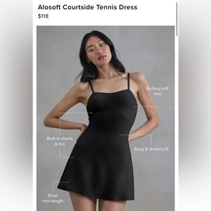Alo Yoga ALOSOFT COURTSIDE TENNIS DRESS in L